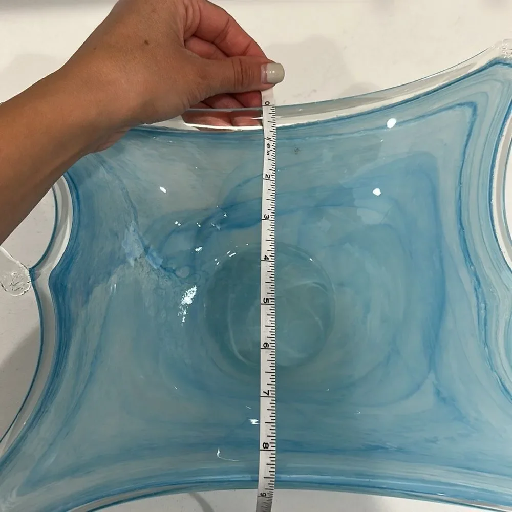 Blue ocean crystal bowl